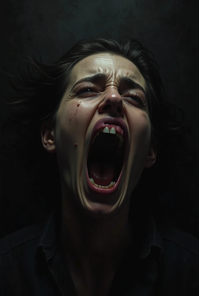 Crazy Face Woman, Inside a house, that is terrifying