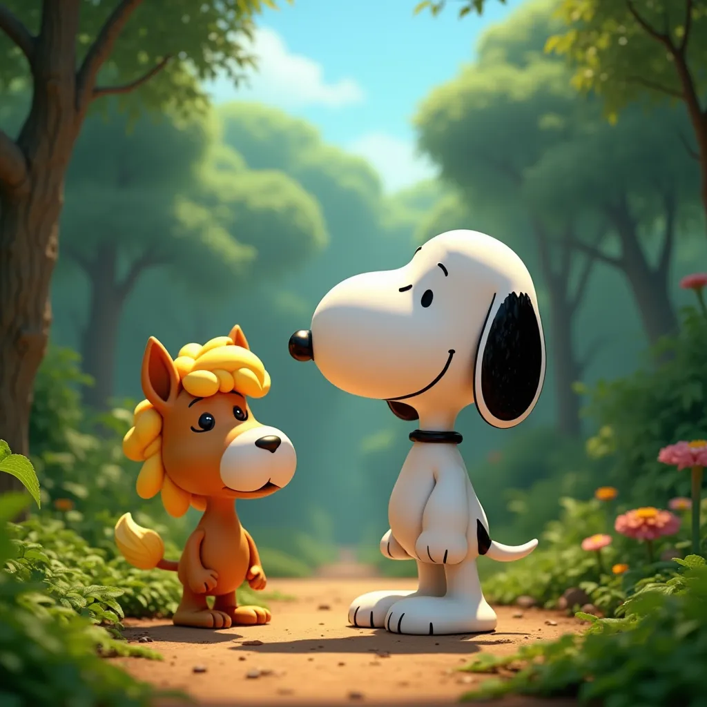 Canine Companions in the Sunlit Glade