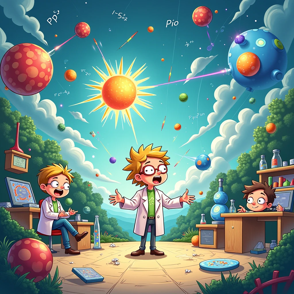 a cartoon image about physics