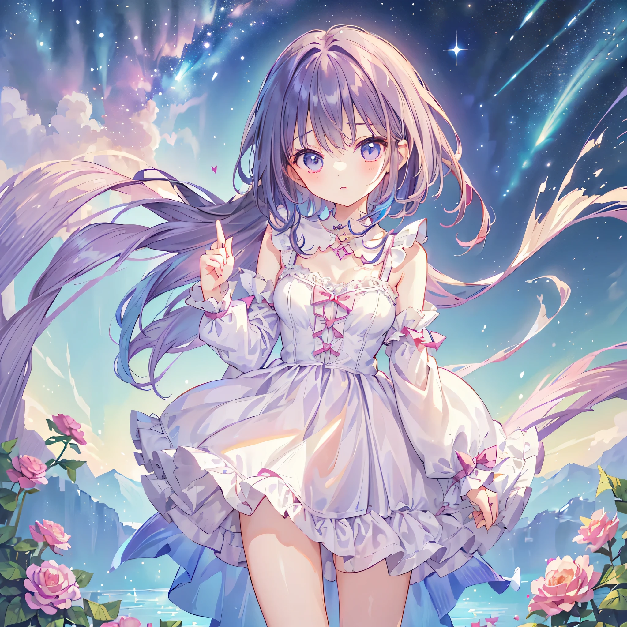 ancient stone jewelry,(masterpiece), best quality, perfect face, happy, pink tint, ahog,high detail, 8k,double penetration,whole body,toddler,small breasts,self-shot,((Beautiful butterflies in detail)),((Beautiful star details)),(((halter neck dress ))),particle,(Beautiful details of the starry sky),(shadowy mist),(Beautiful details of ruins),(((Standing on the surface of the sea))),, masterpiece, best quality