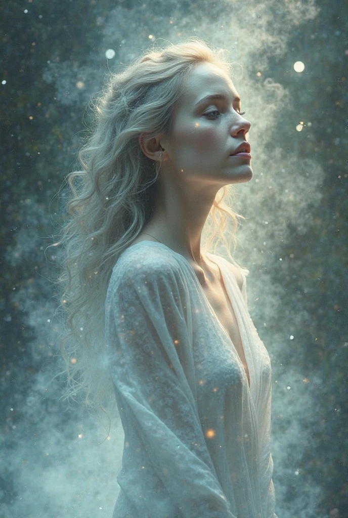 A beautiful woman full of white spirit