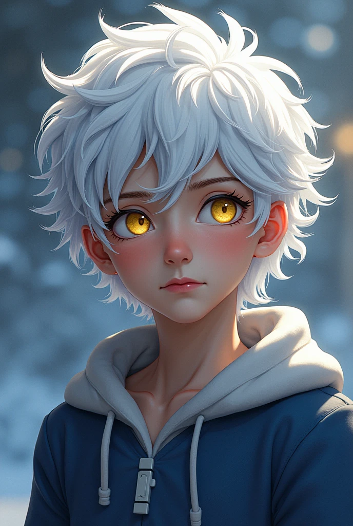 Kai Gunnarsson is the protagonist of "The Dark Angel - A Sombra do Anjo". At the beginning of the story, he is a  boy with a striking angelic appearance:  white and curly hair, snow-white skin and heterochromia (a yellow eye and a blue eye). Despite his gentle appearance, Kai has a dark expression Rarely smiles.

Kai is friendly, loyal and kind to his friends and family. No entanto, he carries a great burden: is the descendant of an extinct alien species with incredible powers, what makes him the target of superhuman killers.  Throughout history , Kai discovers his heritage and learns to control his powers, that include superintelligence, language skills, Supersonic flight , superhuman force, Elemental Control, telepathy and much more.

Kai also has unique abilities, such as storing objects in his arm and imprisoning enemies in a mental prison. His journey is one of self-discovery and fights against evil, while he tries to unravel the mysteries of his past and protect those he loves. Character 5d