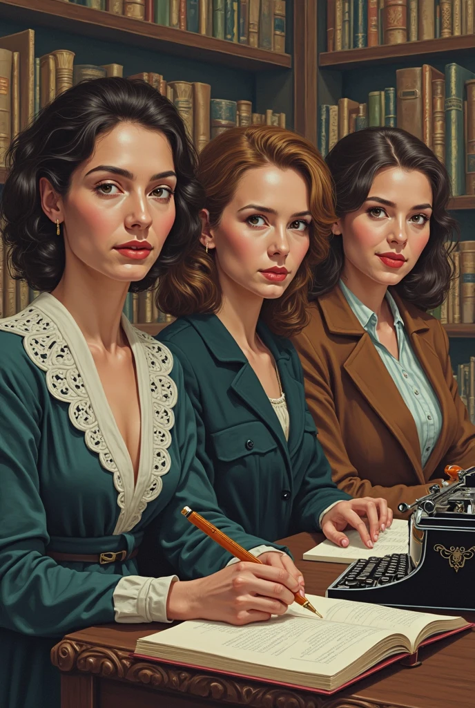  Create a themed image "Top American and British women writers " On horizontalll