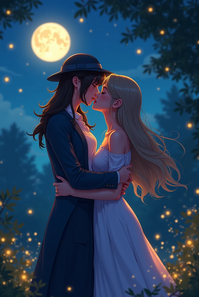 Luz Noceda and Amity Blight kissing 