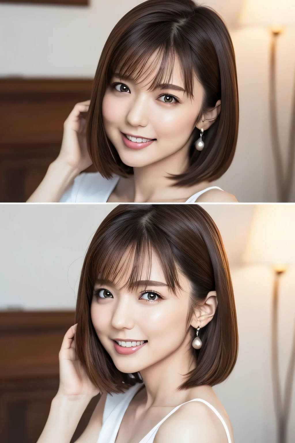 (RAW Photos, Best Quality), (Realistic, photo-Realistic:1.4), masterpiece, Very delicate and beautiful, Very detailed, 2k wallpaper, wonderful, In detail, Very detailed CG unity 8k wallpaper, Super detailed, High resolution, Soft light, Beautiful detailed girl, Very detailed eyes and face, Beautifully detailed nose, Beautiful detailed eyes,Cinematic Lighting,Perfect Anatomy,Slender body,smile,extremely fine and beautiful colors, extremely beautiful and fain design,amazing sapraizz, dynamic production