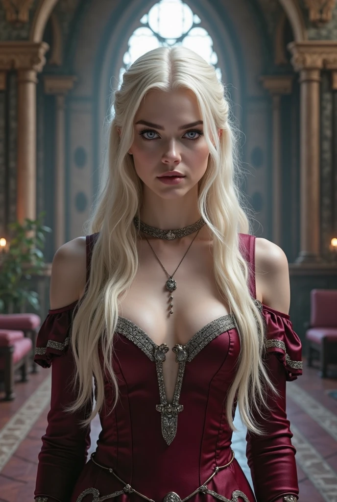Royal Satin dress, Perfect eyes, flawless Beauty, pierced eyes, Masterpiece, Daenerys Targaryen, Gorgeous woman, queen, Queen Lady, Princess of Dragonstone, black mole on breast, The Unburnt, Queen of Meereen, Queen of the Andals, the Rhoynar and the First Men (claimant), Protector of the Seven Kingdoms (claimant), Khaleesi of the Great Grass Sea, Breaker of Shackles, Mother of Dragons, The One Who Was Promised, Lady of Dragonstone , 45 years Old, she is a Full growned lady now, beautiful mature lady, the queen, milf beauty, mature queen, Best quality, a small, charming Beauty, a captivating woman, fully ripen milf body, lustful queen, alluring appearance, unrivaled beauty, wonderful breasts, large breasts, mediaeval erotic costumes, a Game of Thrones-inspired costume, a close-up of a woman from the middle ages, Daenerys Targaryen, Daenerys, resembles Emilia Clarke, Emilia Clarke, scene from "Game of Throne," deep cleavage, warrior princess, healthy body, perfect thick body, attractive figure, fleshy body, style of "Game of Throne," beautiful lady, beautiful woman, mediaeval clothes, stunning woman, 8K, insane details, dress made of clothes and jewelry, perfect hair, styled hair, high clarity eyes, perfect hands, perfect fingers, perfect eyes