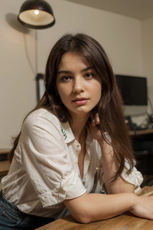 ((melhor qualidade)), ((obra de arte)), (detalhado), rosto perfeito
Secretaria, roupa social, rosto meigo, aparencia formal