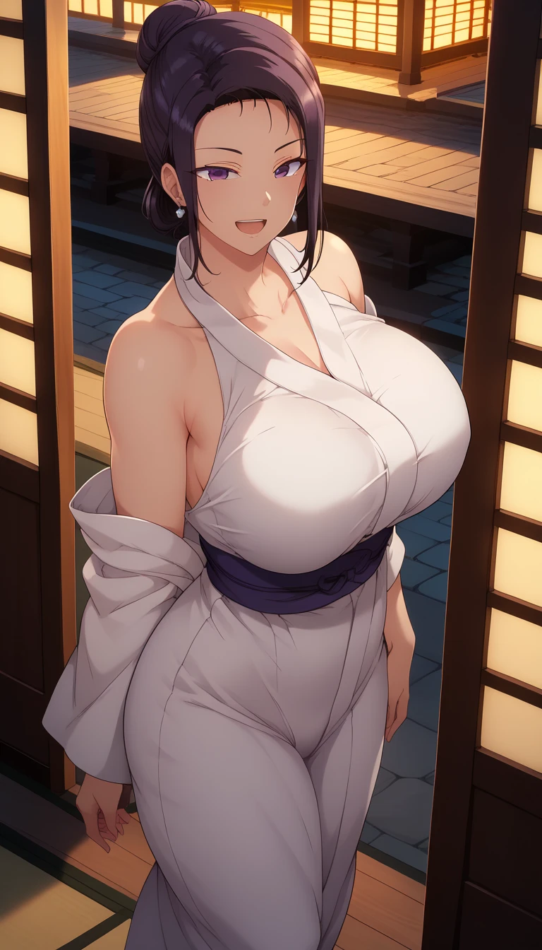 ((huge breasts))
((Very thick thighs))
((Very fleshy woman))
(Tall)
(cleavage)
Short Black hair
Showing her pussy
Sitting
(((Shoot from front)))
(White kimono)
(White loincloth)
Japanese
Hot Springs in Japan