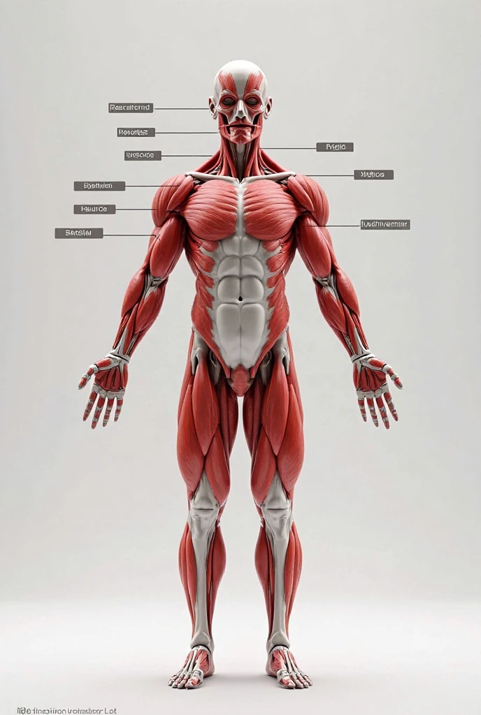 Create an image for a cover for a book about the mechanism of musculature
