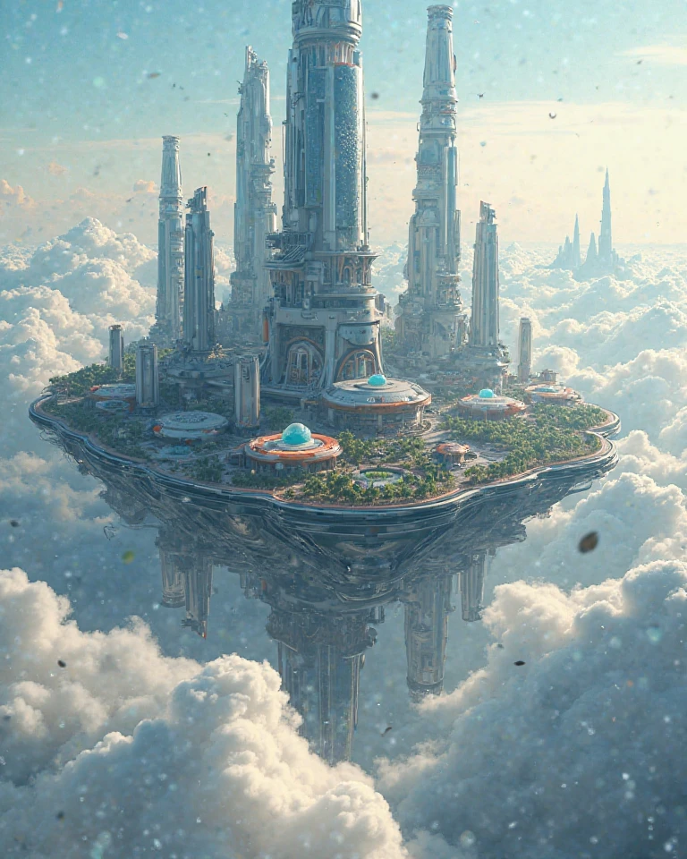 The city of the future in the sky 
