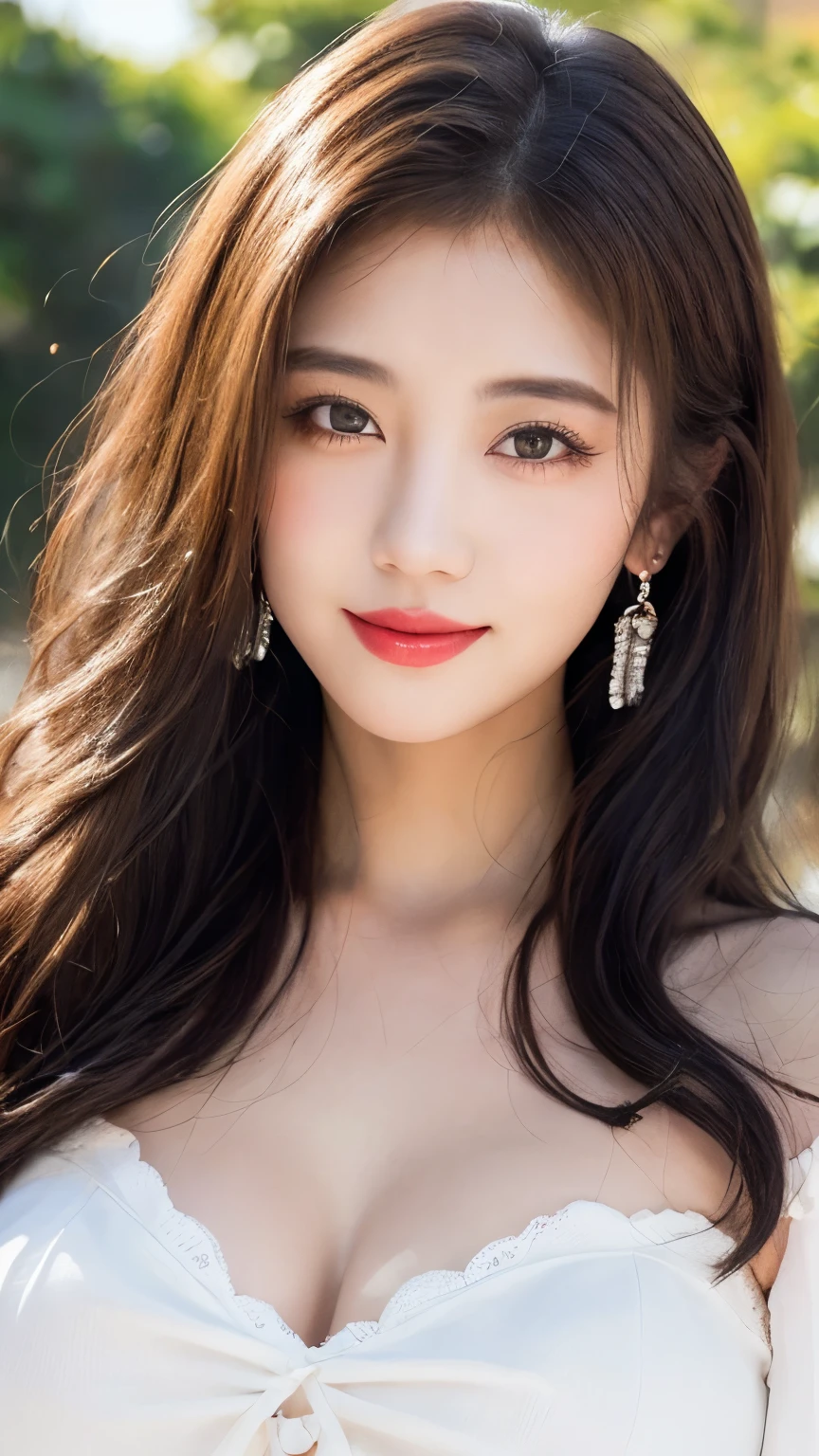 (8K, Best Quality, Masterpiece: 1.2), (Realistic, Photorealistic: 1.37), Super Detail, 1 Girl, Pretty, Solo, (Red Nose), (Smile: 1.15), (Mouth Closed) ) small breasts, beautiful eyes, (long hair: 1.2), floating hair Novafrog style, upper body
