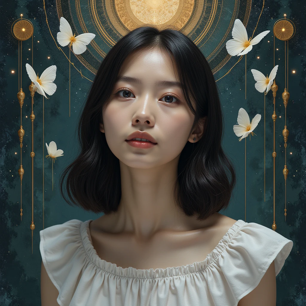 surrealism、Express a worldview where reality and dreams are mixed、one woman as a motif on the theme of Eros、Create works on the theme of Eros