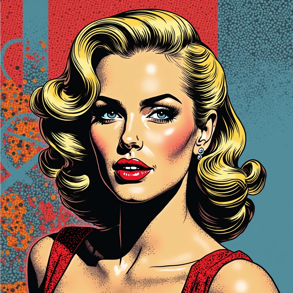 A portrait of Ursula Andress by Roy Lichstenstchein 