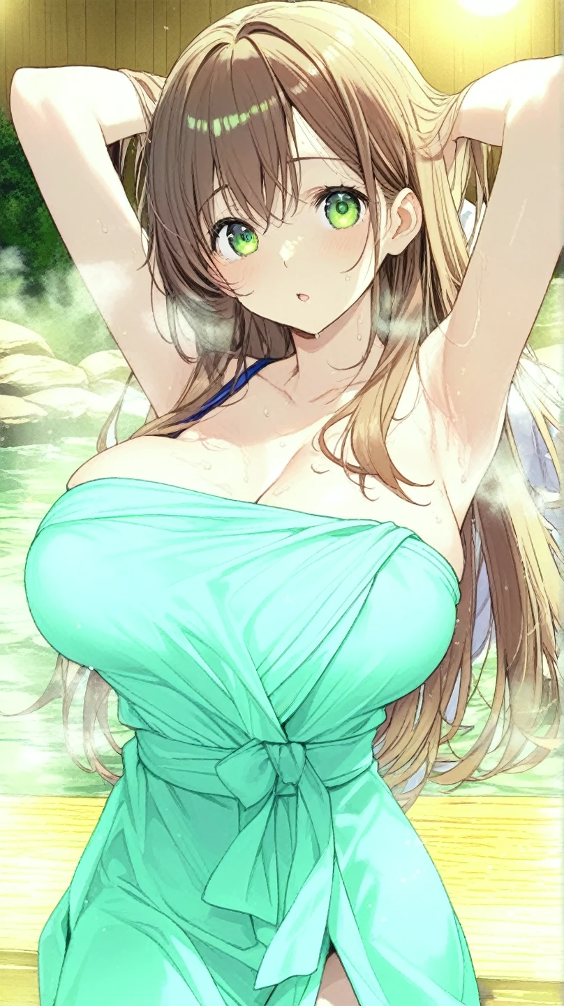 ((Smooth texture:0.75, Realistic texture:0.65, Realistic:1.1, Anime CG style)), Thick outline, (La Highest quality,High resolution,Very detailed,Actual), Absurd, (Highest quality), (masterpiece),(Very detailed:1.2), (High resolution), (masterpiece, Highest quality), One Girl, cute, Big Breasts, Dynamic Background,Beautiful Face, Beautiful body, Canglong_Asuka_Langley, Interface Headset, Hair between the eyes, naked, ((Ocean:1.2)), From the knee up, Raise your arms above your head