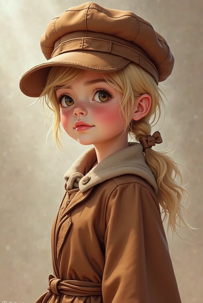 mENINA BLONDE CHILD LONG HAIR WEARING A HAT , nuclear explosion, fire, raio.