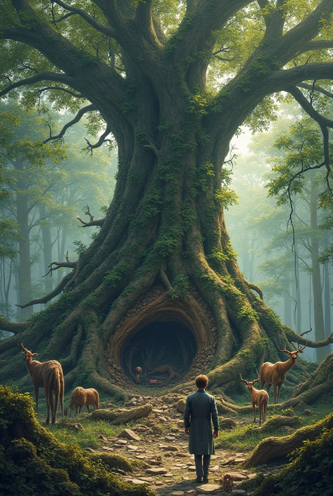 One day, a greedy man tore down the tree.