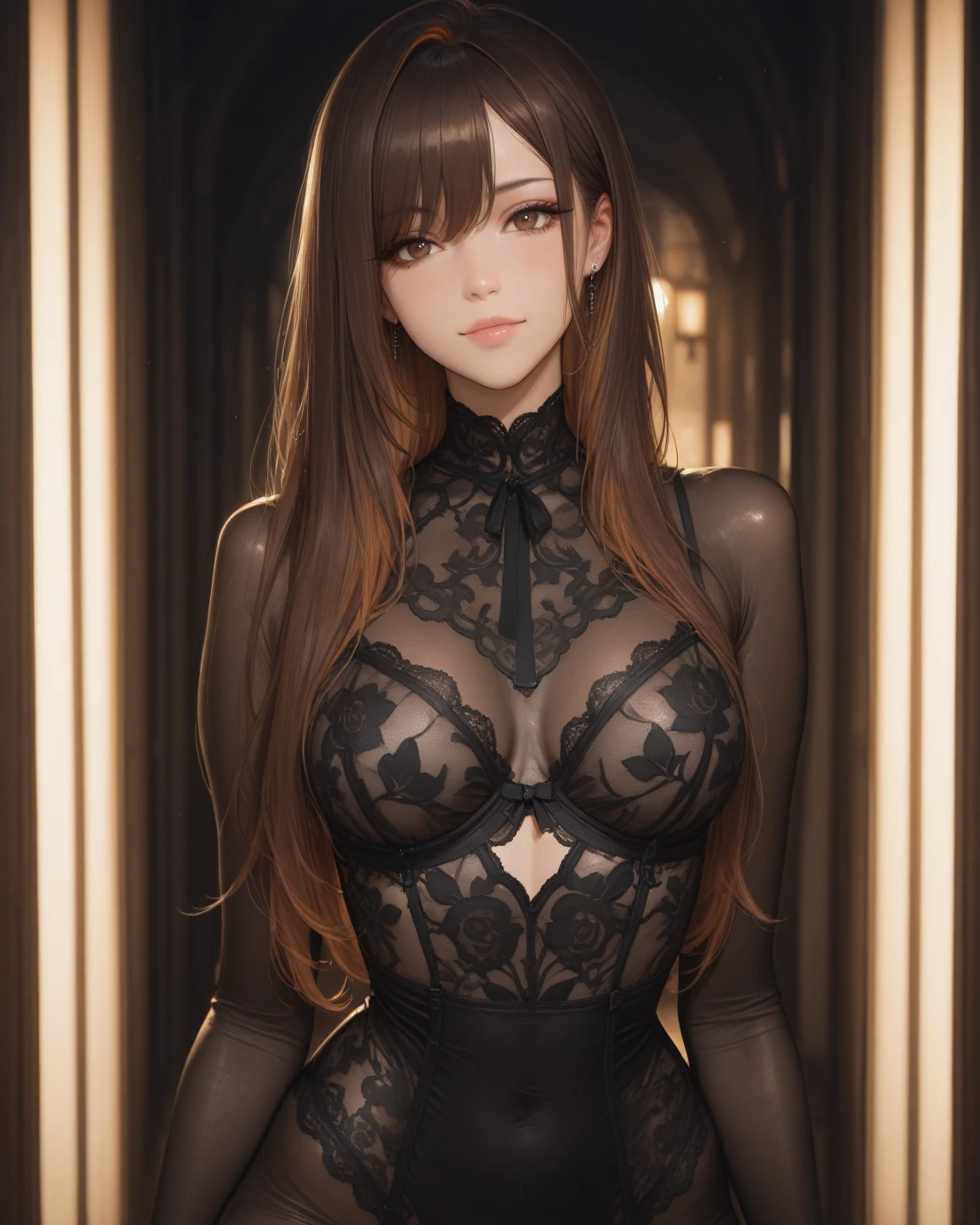 best quality, masterpiece, upper body,
woman,
braided bronze brown hair,
azure eyes,
1920s plunging neckline dress , ultra detailed, boob grab