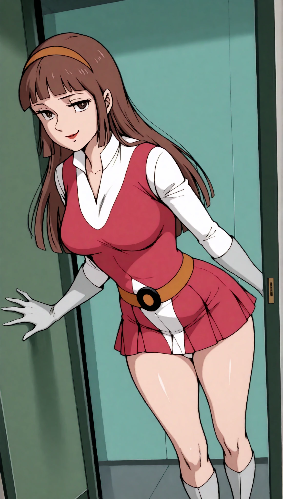 score_9, score_8_up, score_7_up, score_6_up, score_5_up, score_4_up, source_anime, BREAK
looking at viewer, digimon, 1girl, solo, mimi, brown hair, brown eyes, red dress, pink socks, brown gloves, belt, boots, white boots, from below, shy, upskirt , pussy, fingering pussy, pussy juice, aroused, blush, on knees, 1 boy around, erected penis, girl swallow boy penis