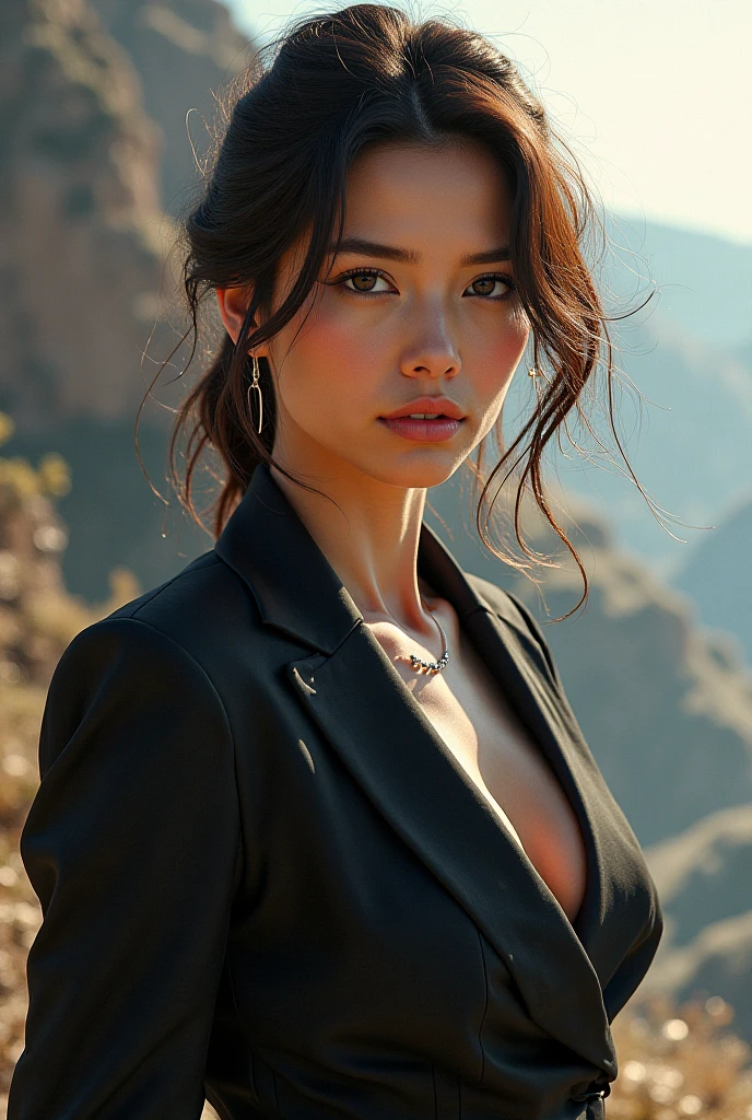 Add a woman to this image 