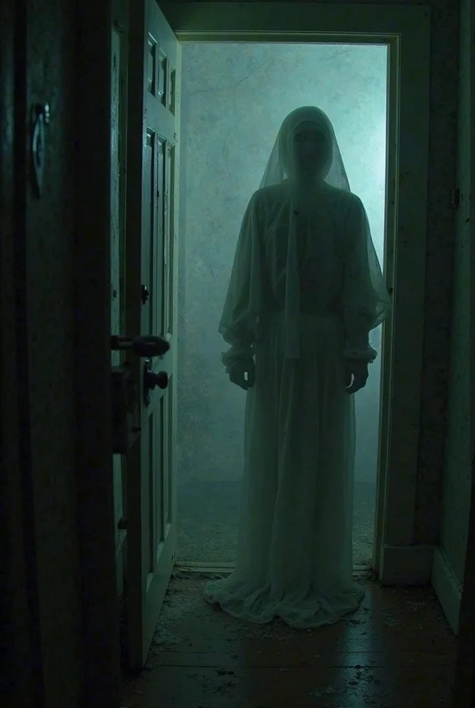 It was a ghost of the woman without a lower part of the body that appeared from darkness.
ghost scary late night creepy
frightening