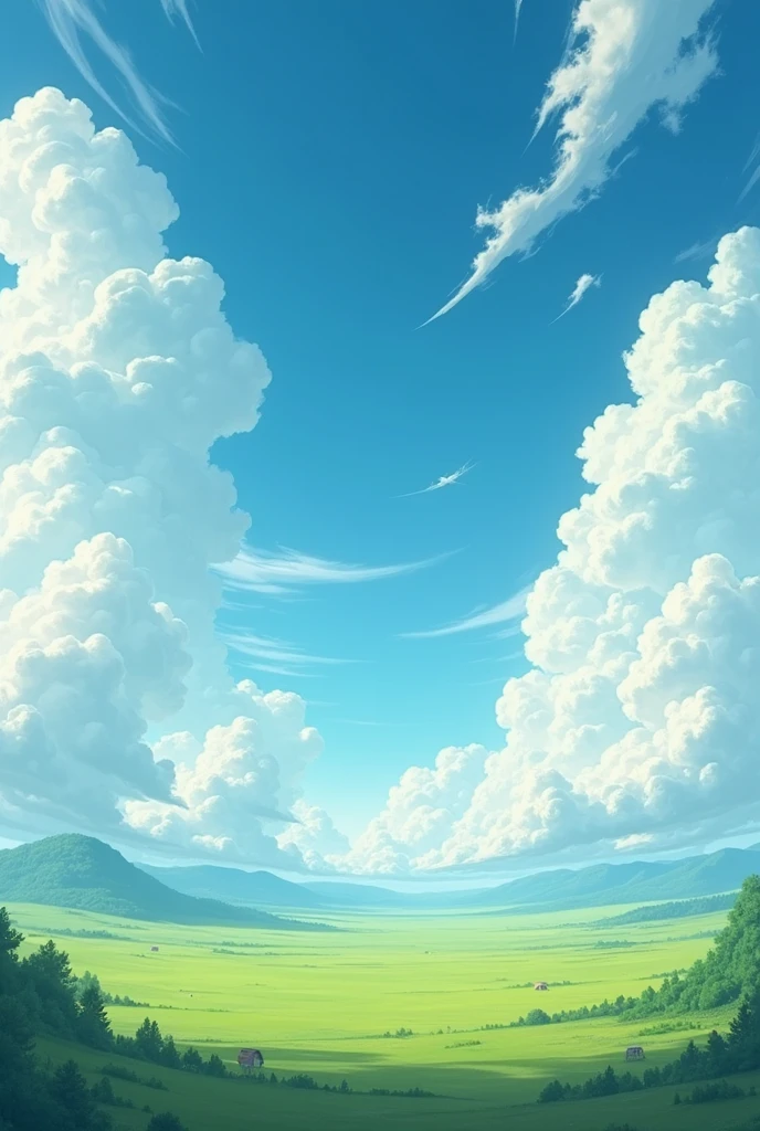 bluesky,white cloud,yama,aqua