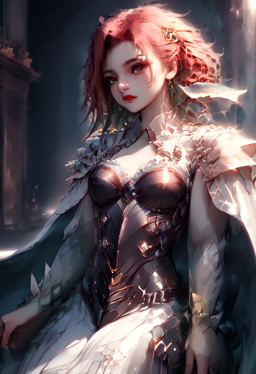 8K,(((Goddess of Death in the Underworld)))、Trees and leaves on the body、Gray cracked skin、banya、Devil's Eye、natural skin textures、Natural fur texture、24mm、4k texture、Soft Cinematigraphs、Adobe Lightroom、PhotoLab、HDR、Convoluted、elegent、ighly detailed、foco nítido、((((Cinematic Look))))、Calm tones、Insane details、intricate detailes、ultra-detailliert、Low contrast、Soft Cinematic Lights、dim colors、exposure blend、HDR、Faded,Evil mouth,red hairs,