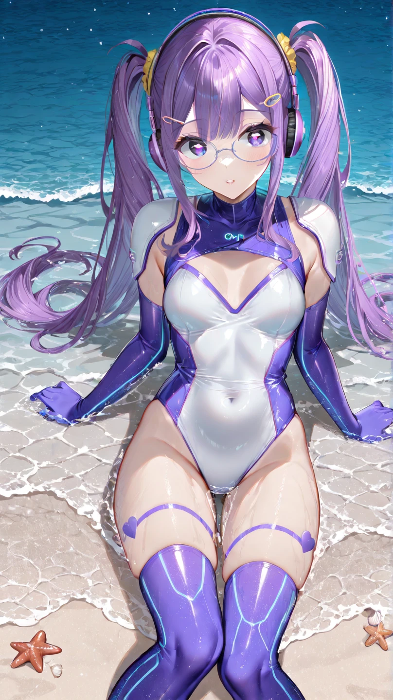 1girl, solo,(best quality),(masterpiece:1.1), full body, looking_at_viewer, dynamic angle, swimwear, cute, clear facial skin,