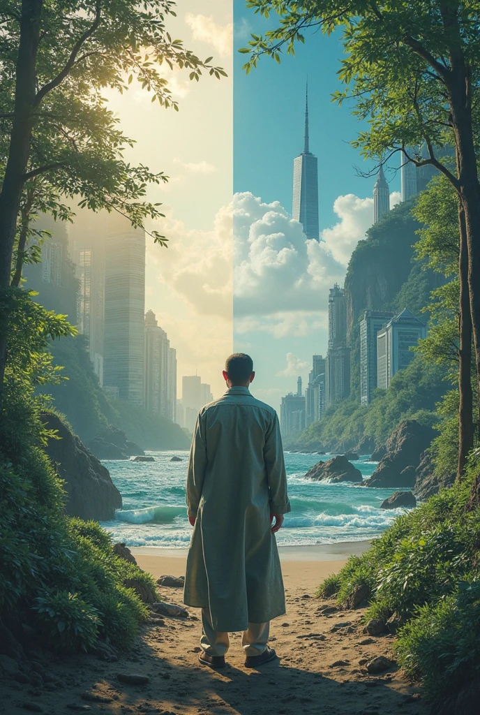 make the second photo as the background of the first photo