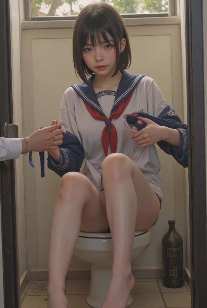 Feminization、perfect body type、Squirming in a boys' school uniform、Face dripping with semen、erotic posing、up looking、Free up thighs、独奏、、yawns、Big dripping with semen ,,Open chest、(leach:1.2)、Lying down、From above、Arms outstretched、irate、a bed、exhale rough、Invite sexual expressions、masterpiece、(Medium Hair:1.3)、(fertilized)、(Cleavage dripping semen)、 Semen dripping from the crotch、A man presses his hips against him、insertion overflowing with semen