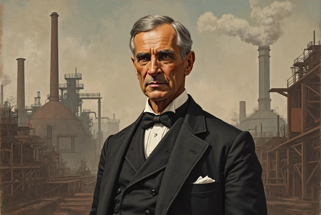 Could you make an image of Henry Ford in relation to the industrial revolution
