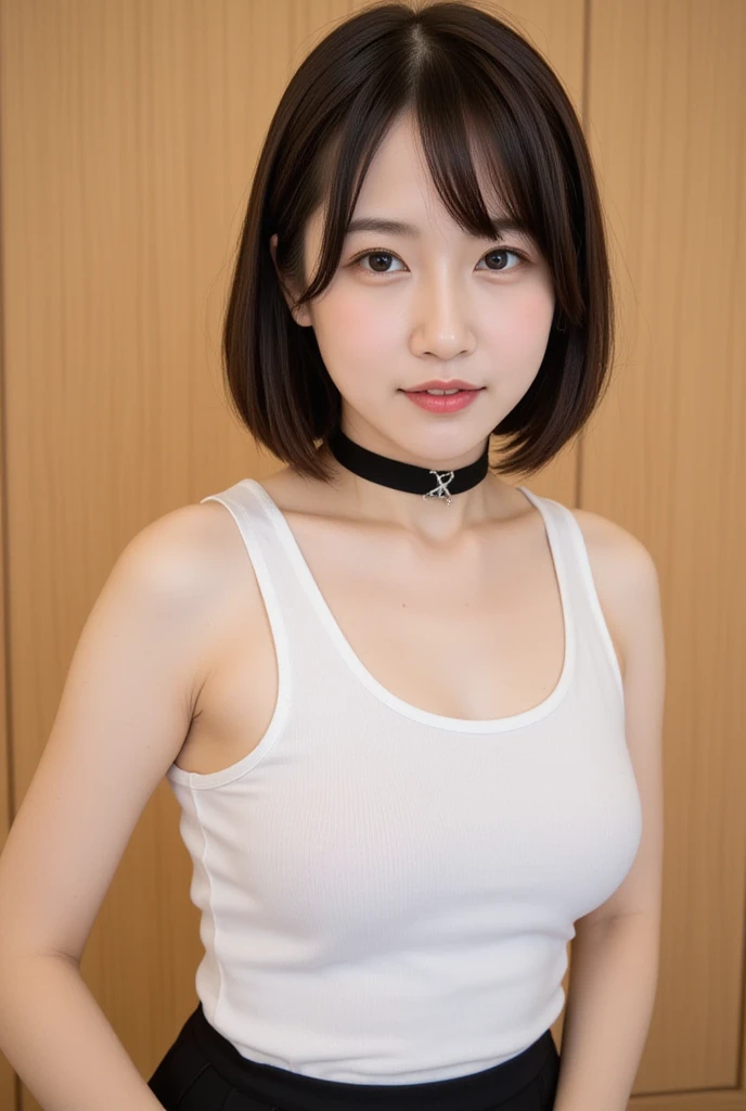 (8x_NMKD-Superscale_150000_G), (best quality), (high resolution), (symmetry), (((black collar around neck))), (((Bondage brassiere with exposed nipples, pleated skirt))), (((1 girl))), ((22 years old)), (((prisoners of the dictator)), (((arms behind back, restraints))), After this, these women become milk slaves to be milked