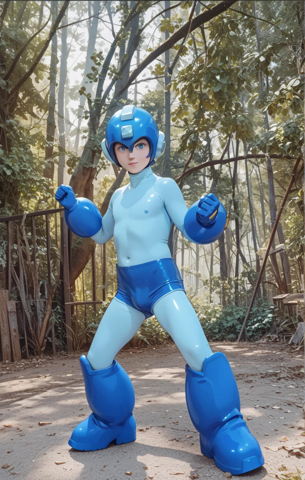 Grinning fearlessly,(((8-year-old boy))),Huge muscles,Huge penis,Glare,Anal sex with multiple boys,megaman.exe is alone,Naruto is alone,A large audience of anime characters,5boys