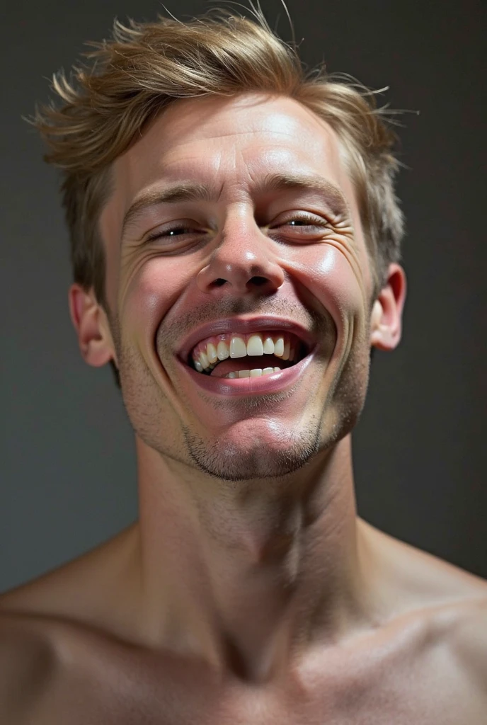 a blond man, closed, 19yearsold, rascal, totally excited, just masturbated, totally enjoyed