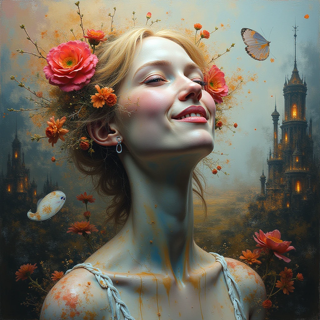 Happy Surreal Art: Thick glitchArt : emboss impasto