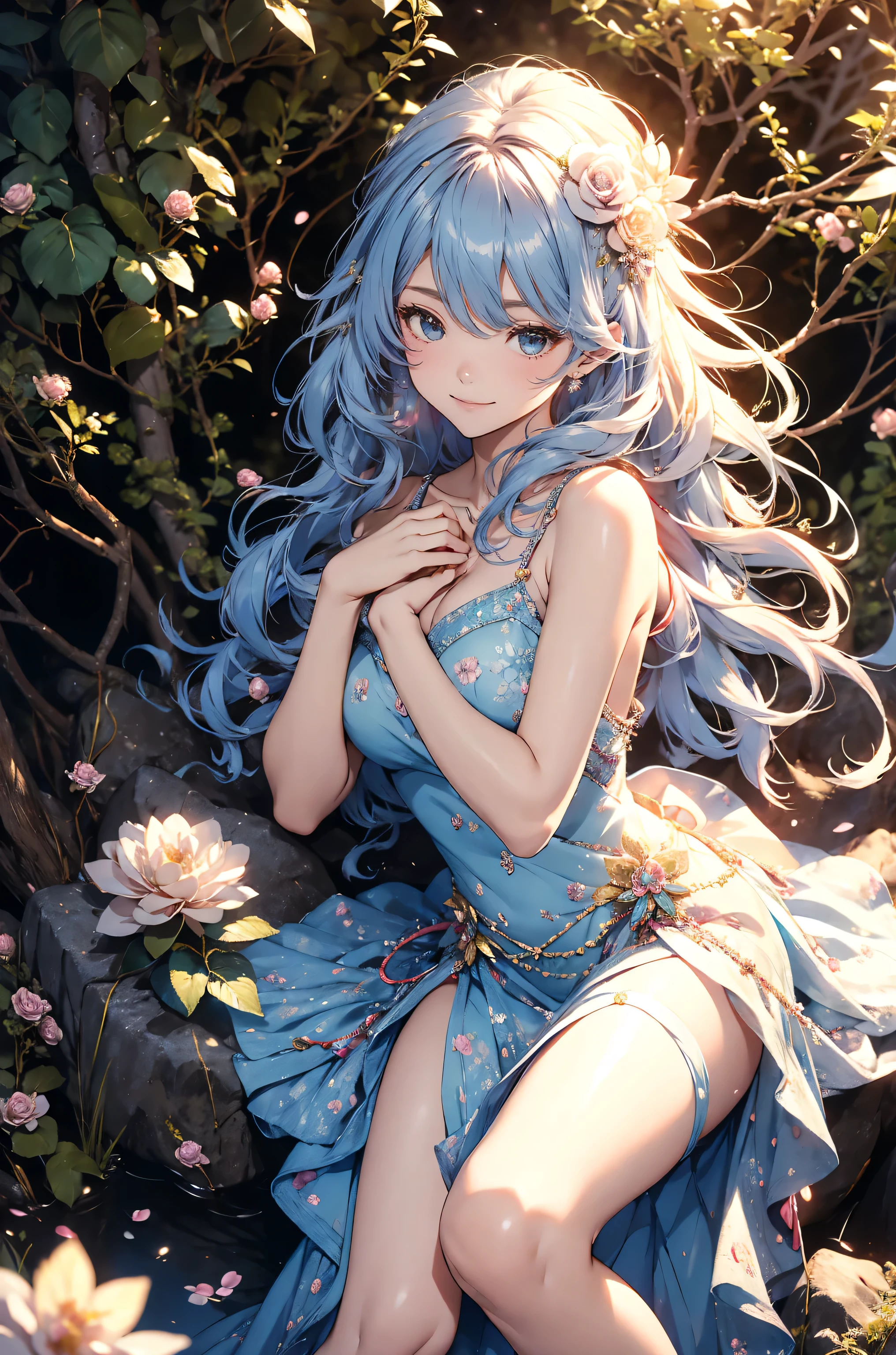 best quality !mystical 大きな装飾窓の縁取り、( Bold Composition ) 1girl cute smile!smile! gentle gaze , beautiful 、Beautiful skin with a chest circumference of 130 、sexy、 Beautiful chest skin !BEAUTIFUL THIGS、beautiful legs ‼️ slender model figure、 music Healing simple lawn composition fantasy world、western fantasy style flower、 beautiful 美しい滝 Green grass Beautiful Rose Hedge flower pot Many kinds of flowers Mr..々flower butterfly々 cherry blossoms、cherry blossoms舞い散る、
Keep it simple beautiful brilliance 、long silver blue hair、The strongest beautiful decorative flower sexy white dress、 calm atmosphere 、昼 petals、 open 、 Beautiful young body 、 big 胸 、beautiful skin, 、beautiful brilliance, high definition depiction , Realistic Fantasy Romanticism ,, ultimate beauty moving!high resolution,