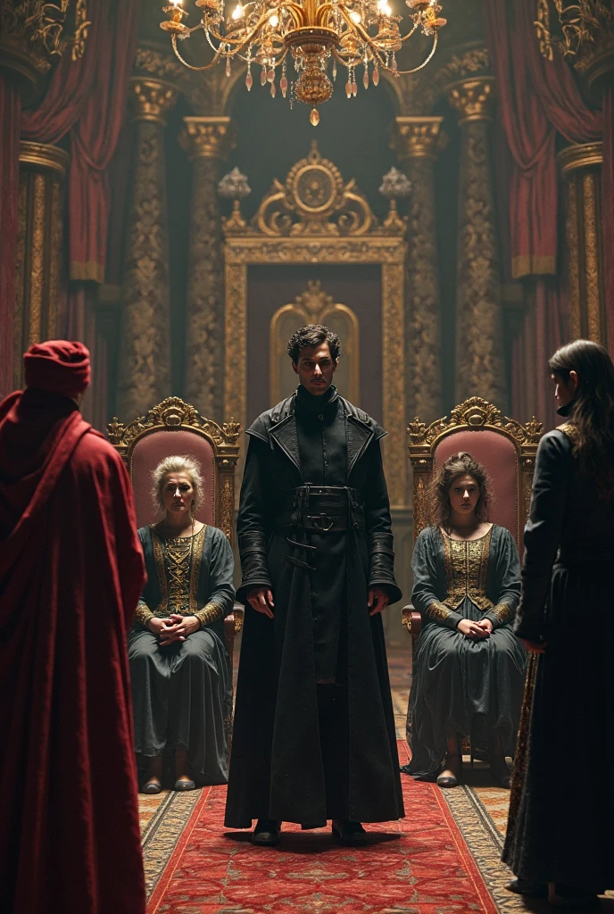 scene of a court in hamlet having hamlet king queen and courties hamlet should also present