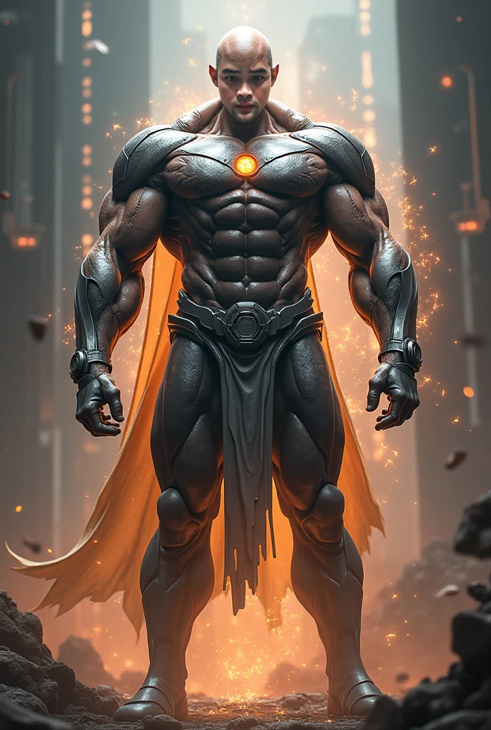 It generates an image of an elemental lava, it has a humanoid shape, it has features of a very muscular man, it is wearing rock armor with cracks all over it, fire comes out of the cracks, it is wearing a cape and hood on so it cannot be seen. see his face. Massive body, ((really big muscle, massive muscular, sixpack, narrow waist, chiseled abs, thick arms, wide pectoral, super huge muscle, hyper muscular, over sized muscle, huge arms, big arms, huge pectoral)).