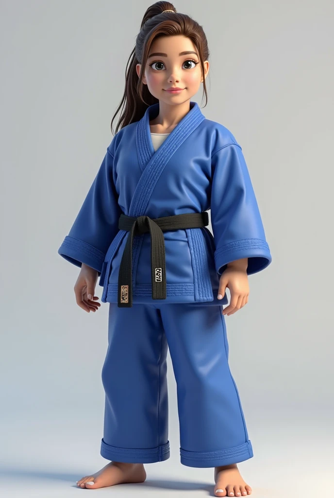 (8k, foto crua, qualidade de obra-prima: 1.2), um preto, fat girl in a judo pose, ((vestindo um judogi branco)) ((judogi branco com mangas compridas)), judo, judo pose, Artes marciais , children, ((faixa azul)) principiante, postura de luta, Artes marciais, classification, competition winner, postura de luta, pose de arte marcial, in a dojo (tiro de corpo inteiro: 1) posando para fotografia, postura firme (tiro de corpo inteiro: 1).