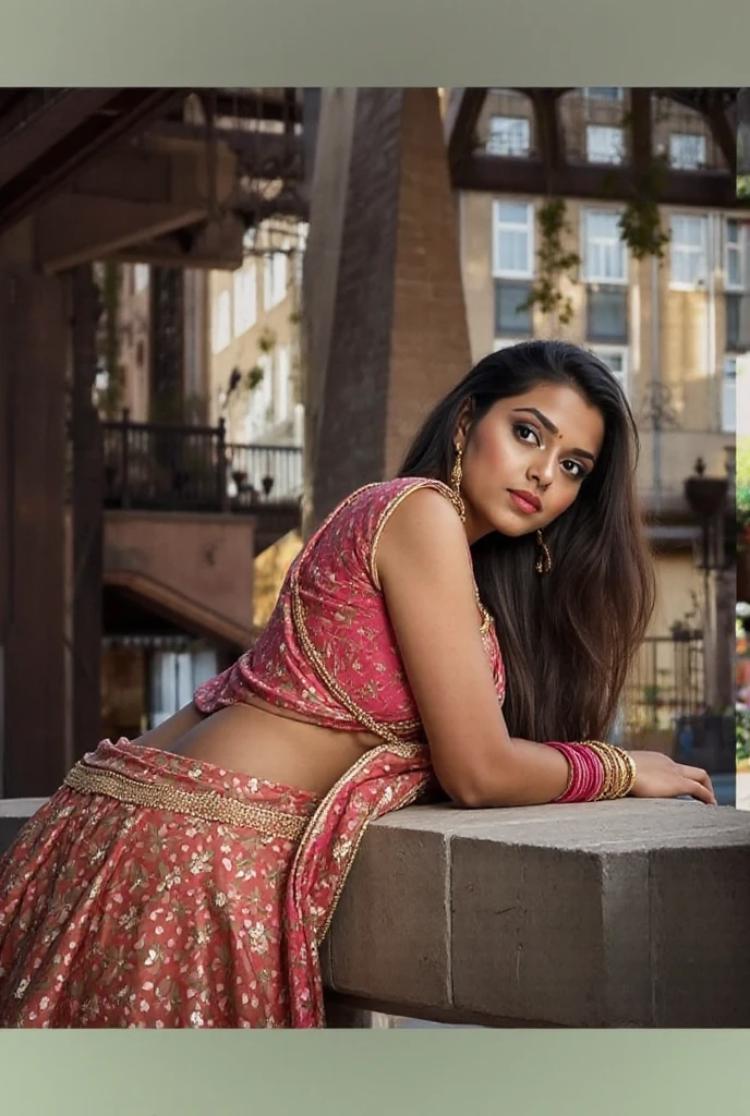 (best quality,hd quality,highres) (animated avatar:1.1,figure:1.1), generate hyper realistic image of Indian model, mood is full of seduction, wearing a long dress of colour red, standing for a picture, no cleavage 