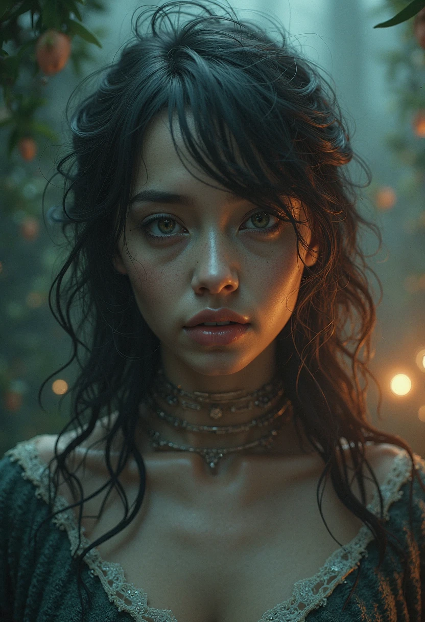 1 woman, pale white skin, thin, ((crying while looking at the rain)), standing on the street, pink and black hair, fireflies flying around her, flowers mixing with her hair, (heavy rain wetting her completely), body Superior, Cloaking, Choker, Hyper Detailed Photo, Luminism, Bar Lighting, Complex, 4k Resolution Conceptual Portrait of Greg Rutkowski, Artgerm, WLOP, Alphonse Mucha, Small Realistic Gothic Pojatti Fusion, Fractal Isometry Details Bioluminescens: A Stunning Realistic Photography, dark night