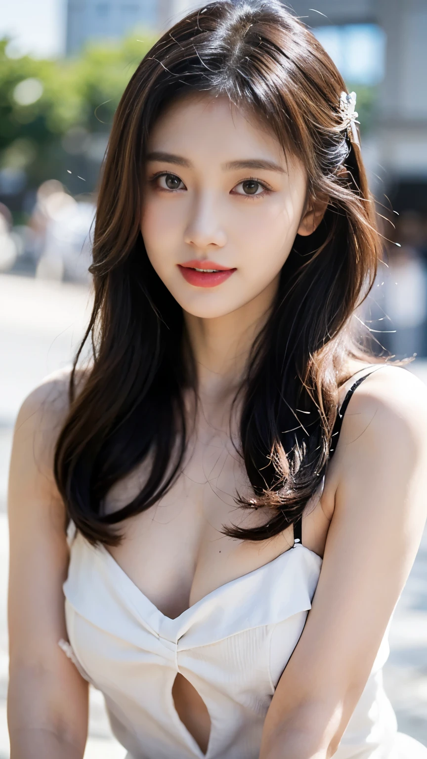 (table top:1.3), High resolution, Super detailed, Highly detailed CG Unity 8k wallpaper, realistic, photo-realistic, RAW photo, beautiful and detailed face, white skin, realistic skin, fine fabric texture, detailed hair texture, perfect proportions, beautiful face, Accurate, anatomically correct, Highly detailed face and skin texture, natural neck length, (beautiful hand air skin:1.2), thin legs, thin legs, fine eyes, symmetrical eyes, light brown eyes, double eyelid, thin eyebrows, (glossy lips:1.4), (goddess smile:1.2),
break,
(classy and cute girl:1.3),
(medium big breasts), (slender body shape:1.2),
(dark brown hair, wavy hair), ((long hair, asymmetrical bangs:1.2)), (upper body shot:1.2),
(by bus: 1.2),bus guide、night、cold winter season、winter fashion、outside、have、Random outfit with random colors, but、thave dress is so sexy、male