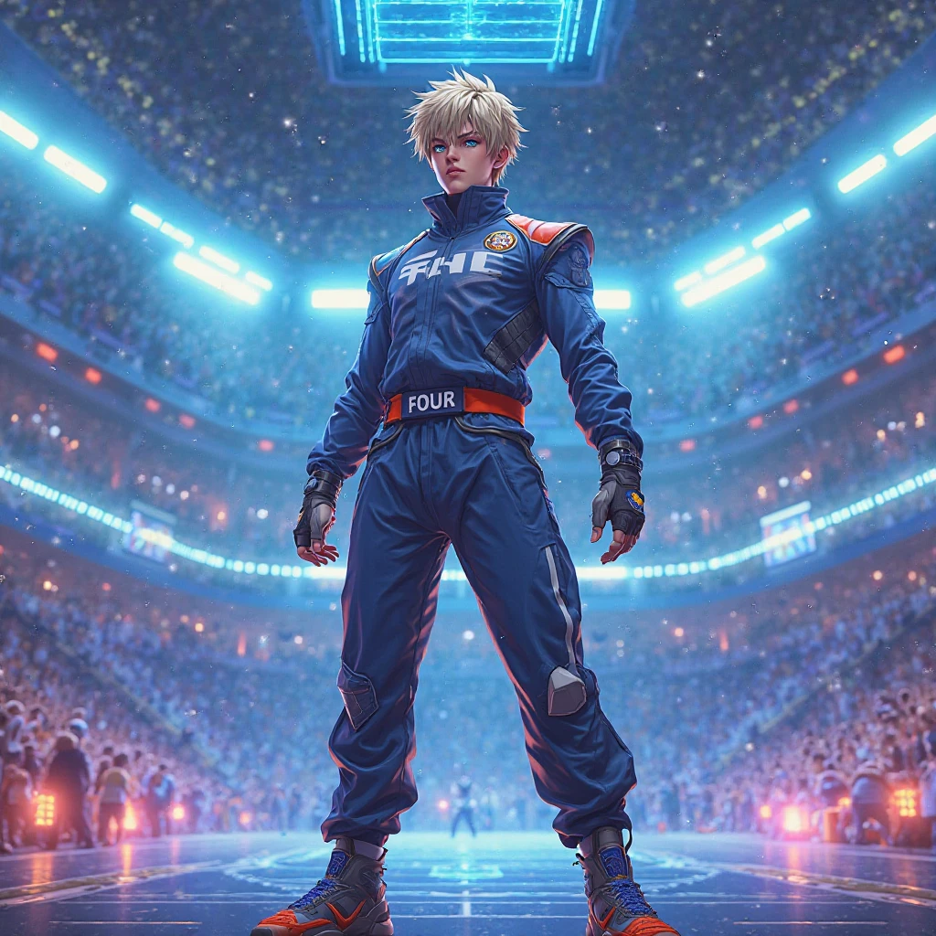 Make Anri from Blue Lock be in four
 And his pants are marked