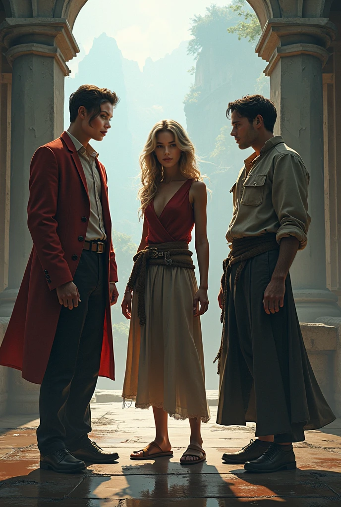 The three standing characters