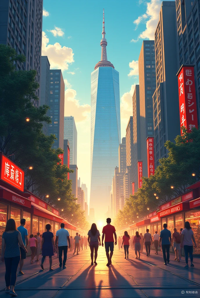 Tell a story set in a busy city where kindness inspires change.