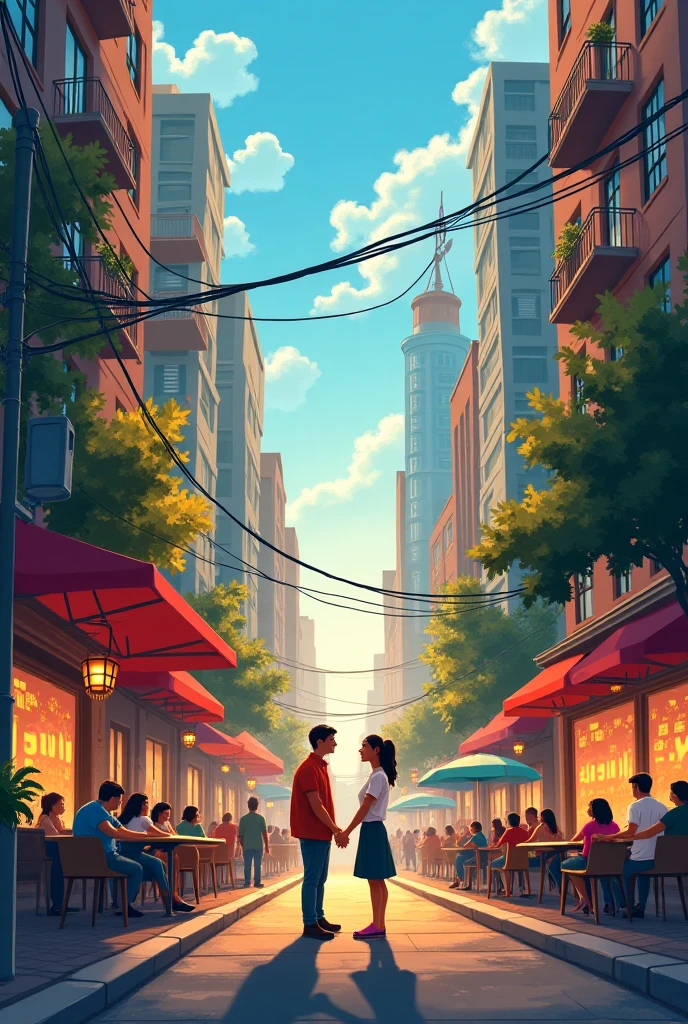 Tell a story set in a busy city where kindness inspires change.