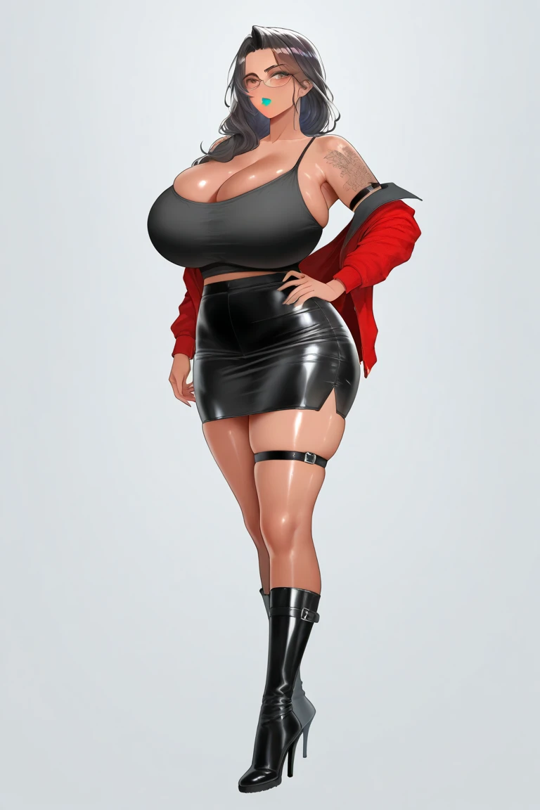 I am a maternal queen with enormous breasts, a sensual figure and fertile hips, with brown hair and a beautiful lady's face, a fertile well-being surrounded by lustful goblins, ((queen with a large body and beautiful hips, a silver crown, beautiful hanging breasts and a great cleavage brown eyes and full lips, red makeup, ((mini skirt, provocative red bra, in a dark alley, red lips, long red boots))