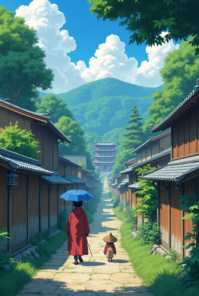  from this photo, create a digital art with the characteristics of Studio Ghibli's animations. Take into account the details of, environments and scenarios. Try to do something original, but keep it very close to the studio's movies.