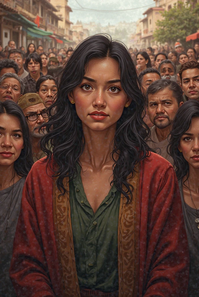 The townspeople, initially hesitant, begin to show support for Ibarra, their faces reflecting a newfound hope.