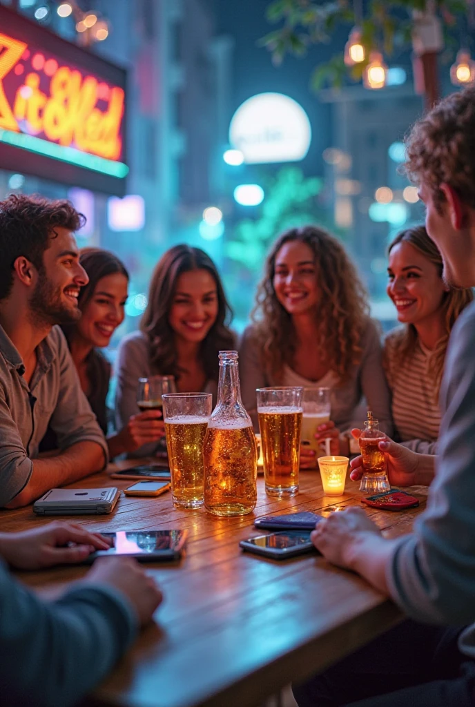 Friends beer cigarettes