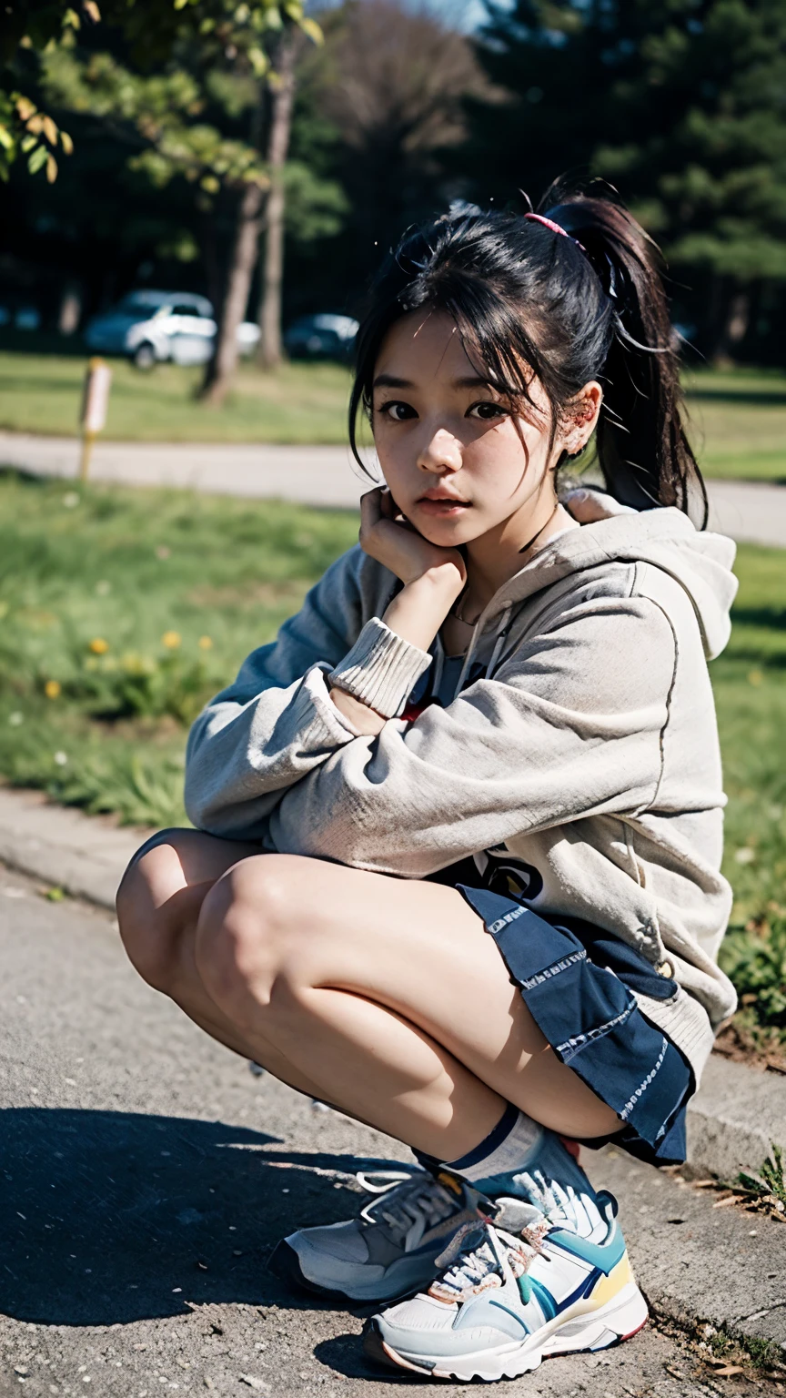 Girl with Gray converse